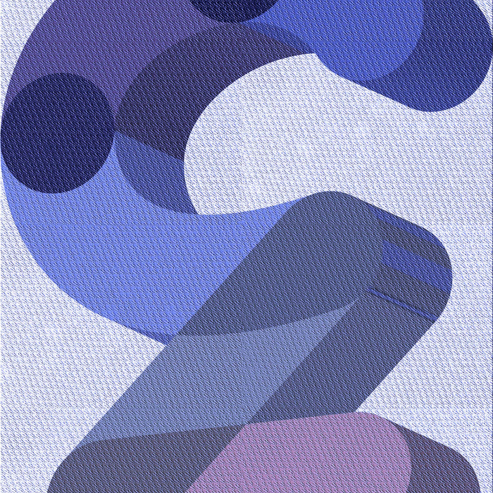 Patterned Sapphire Blue Rug, pat2114blu