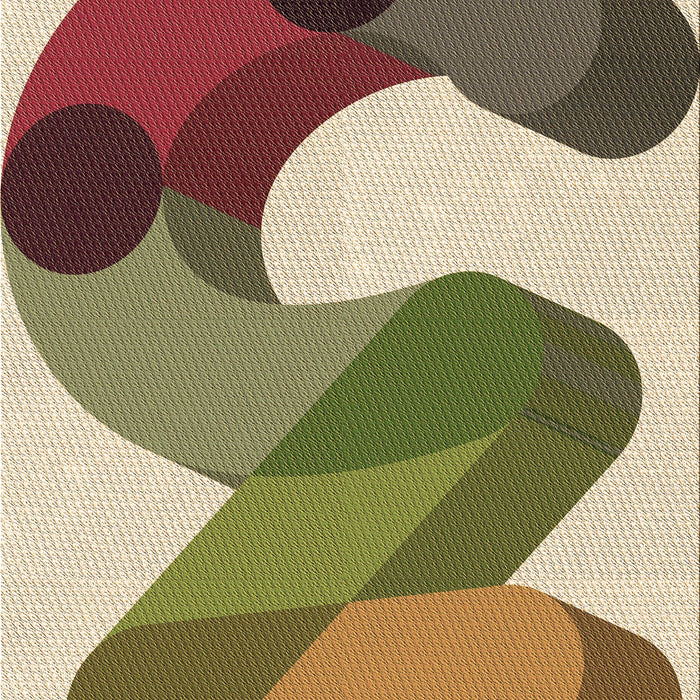 Patterned Saddle Brown Rug, pat2114brn