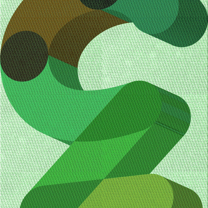 Machine Washable Transitional Jade Green Rug, wshpat2114grn