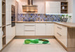 Patterned Jade Green Rug in a Kitchen, pat2114grn