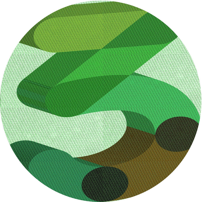 Square Machine Washable Transitional Jade Green Rug in a Living Room, wshpat2114grn