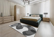 Patterned Silver Gray Rug in a Bedroom, pat2114gry