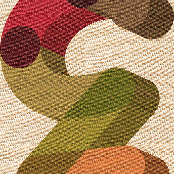 Patterned Mahogany Brown Rug, pat2114org