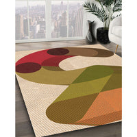 Patterned Mahogany Brown Rug, pat2114org