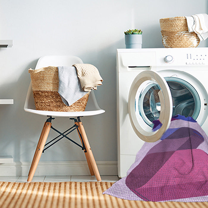 Machine Washable Transitional Dark Orchid Purple Rug in a Washing Machine, wshpat2114pur