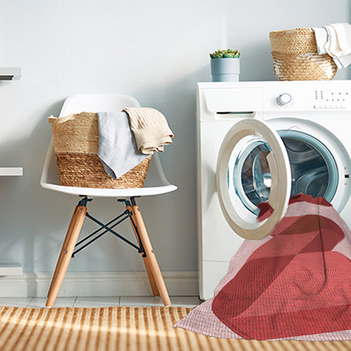 Machine Washable Transitional Red Rug in a Washing Machine, wshpat2114rd