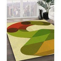 Patterned Dark Bronze Brown Rug, pat2114yw