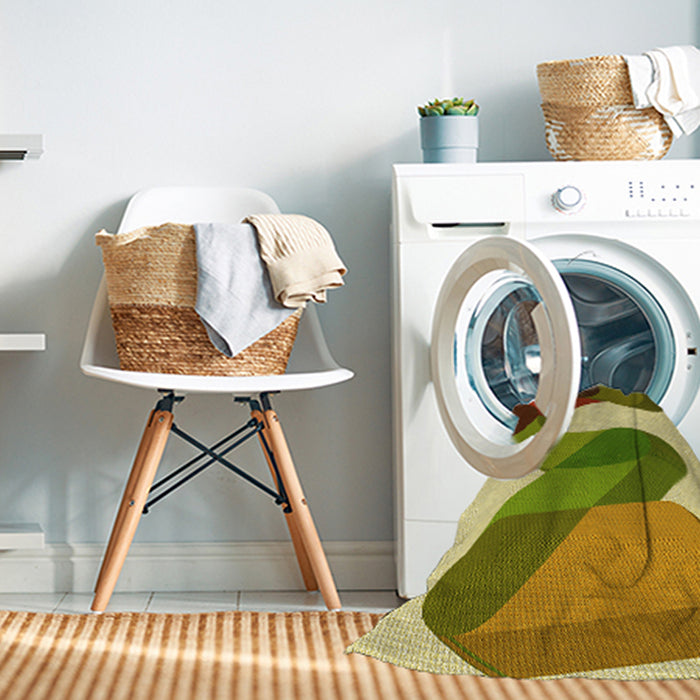Machine Washable Transitional Dark Bronze Brown Rug in a Washing Machine, wshpat2114yw