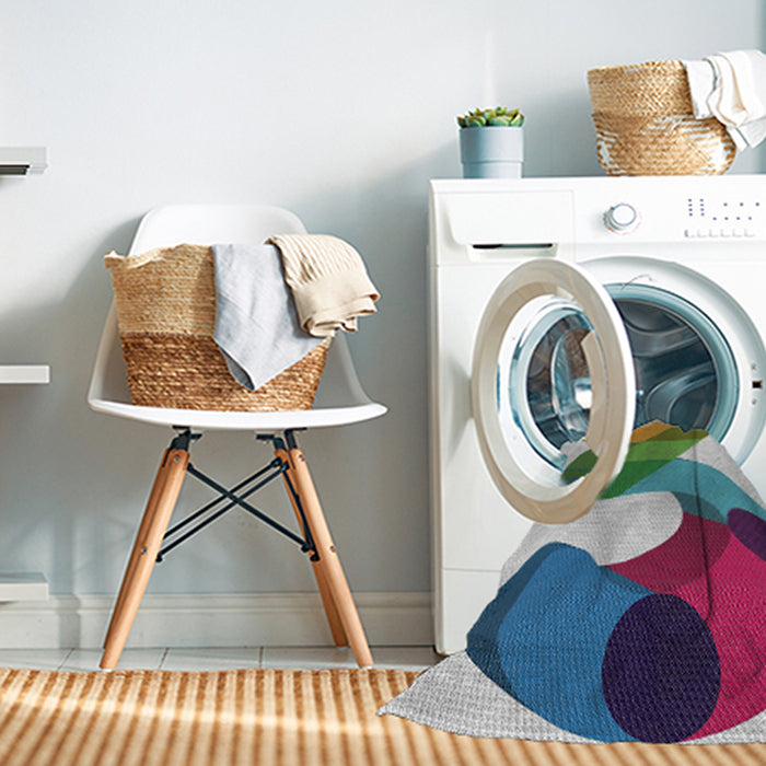 Machine Washable Transitional Rosy-Finch Purple Rug in a Washing Machine, wshpat2114