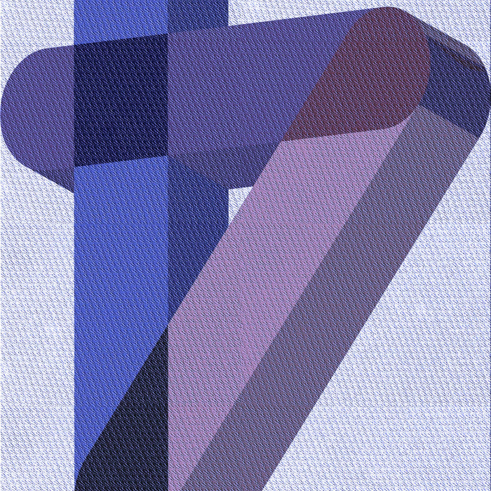 Patterned Deep Periwinkle Purple Rug, pat2115blu