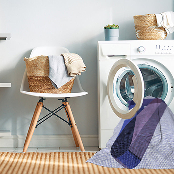 Machine Washable Transitional Deep Periwinkle Purple Rug in a Washing Machine, wshpat2115blu