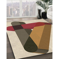 Patterned Dark Sienna Brown Rug, pat2115brn