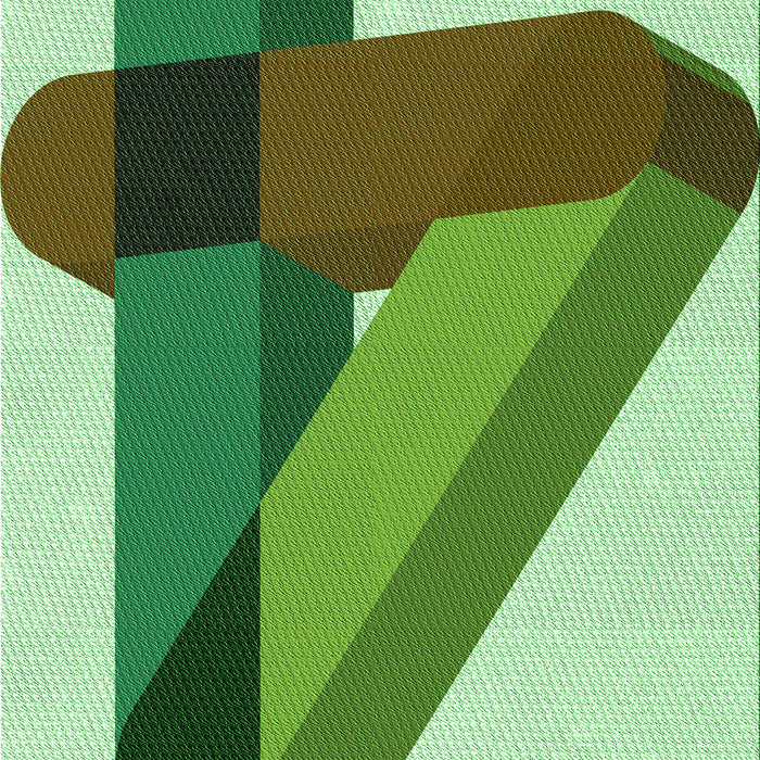 Patterned Light Green Rug, pat2115grn