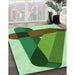 Machine Washable Transitional Light Green Rug in a Family Room, wshpat2115grn