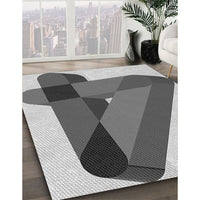 Patterned Platinum Silver Gray Rug, pat2115gry