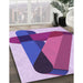 Machine Washable Transitional Dark Orchid Purple Rug in a Family Room, wshpat2115pur