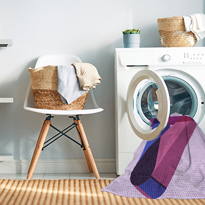 Machine Washable Transitional Dark Orchid Purple Rug in a Washing Machine, wshpat2115pur