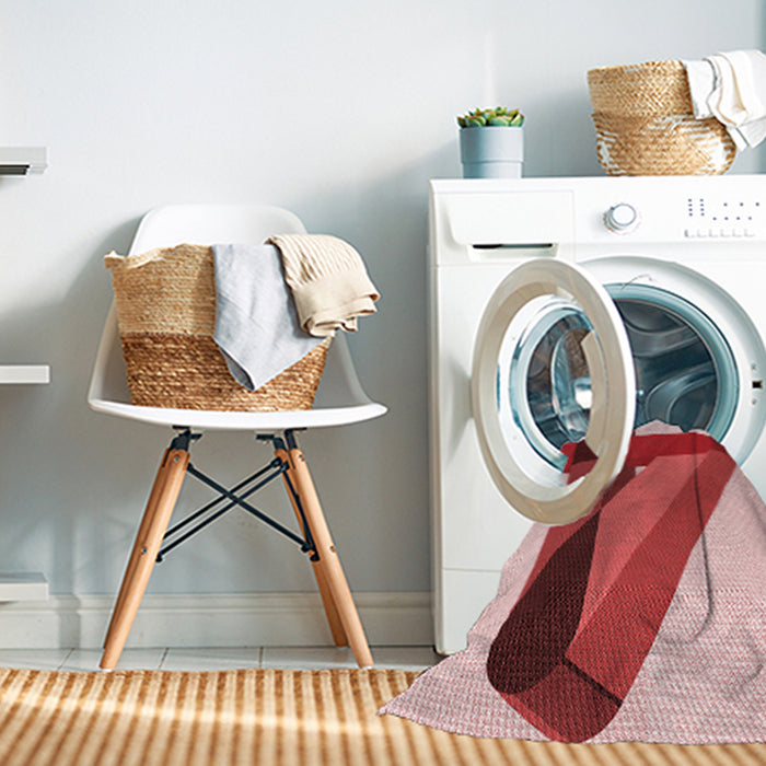 Machine Washable Transitional Pastel Pink Rug in a Washing Machine, wshpat2115rd