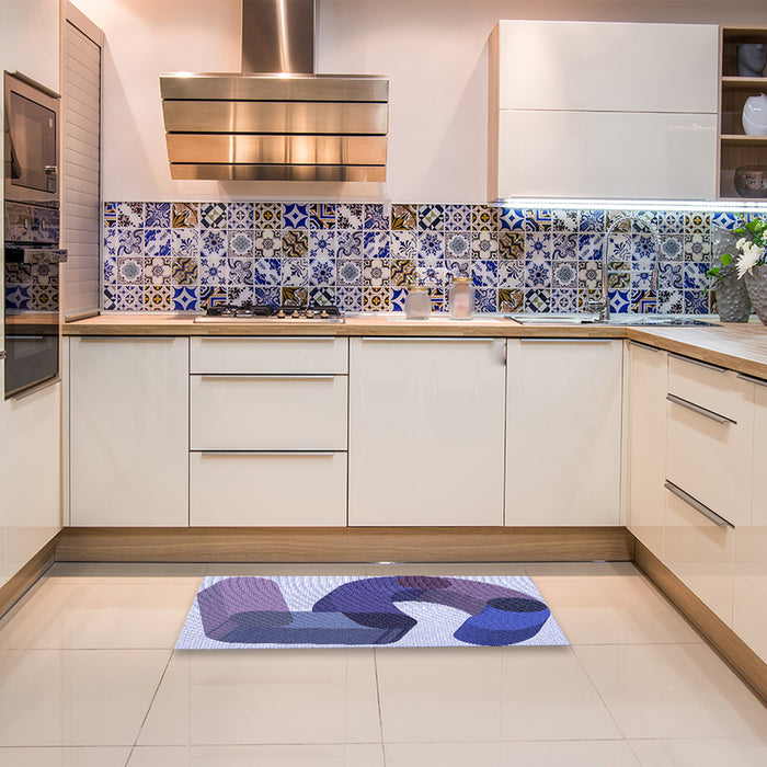 Machine Washable Transitional Deep Periwinkle Purple Rug in a Bedroom, wshpat2116blu