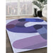 Machine Washable Transitional Deep Periwinkle Purple Rug in a Family Room, wshpat2116blu