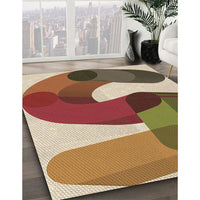 Patterned Fire Brick Red Rug, pat2116brn