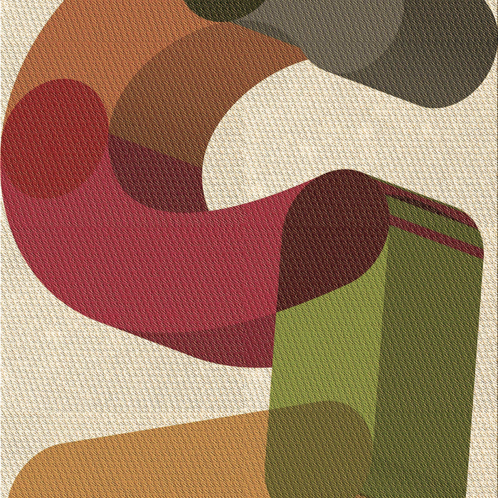 Patterned Fire Brick Red Rug, pat2116brn