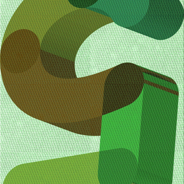 Patterned Green Rug, pat2116grn