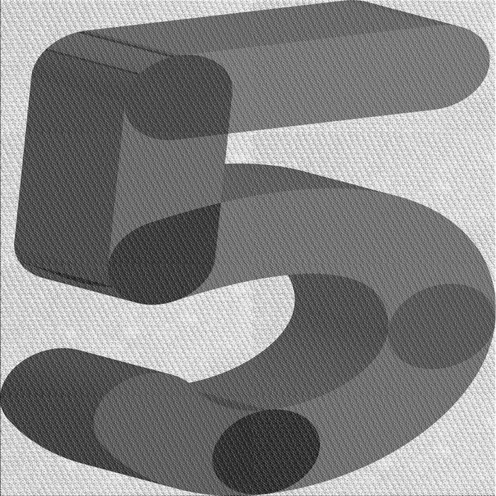 Round Patterned Cloud Gray Rug, pat2116gry