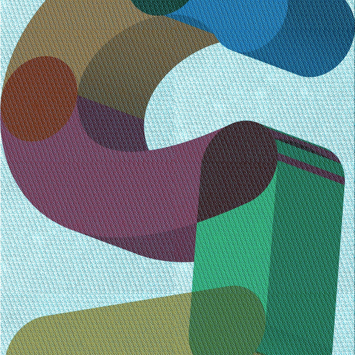 Machine Washable Transitional Northern Lights Blue Rug, wshpat2116lblu