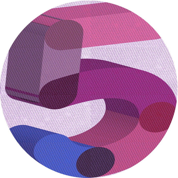 Square Patterned Medium Violet Red Pink Rug, pat2116pur