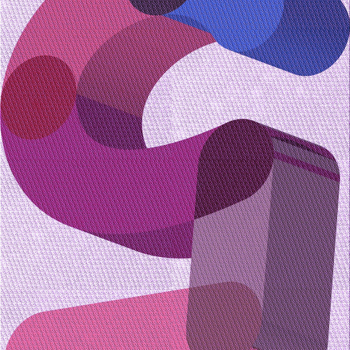 Patterned Medium Violet Red Pink Rug, pat2116pur