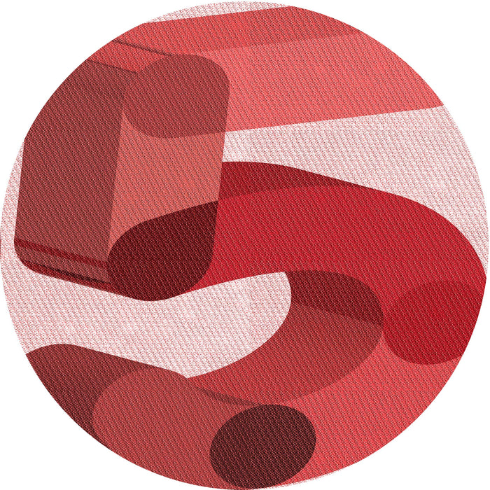 Square Patterned Light Coral Pink Rug, pat2116rd