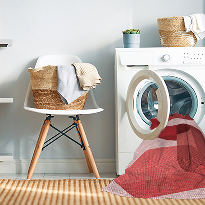 Machine Washable Transitional Light Coral Pink Rug in a Washing Machine, wshpat2116rd