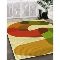Patterned Mahogany Brown Rug, pat2116yw