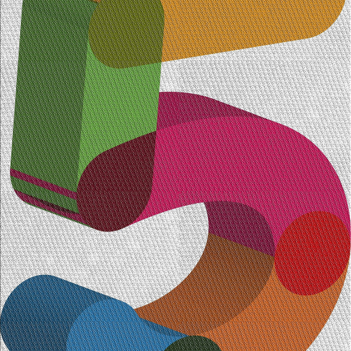 Patterned Brown Red Novelty Rug, pat2116