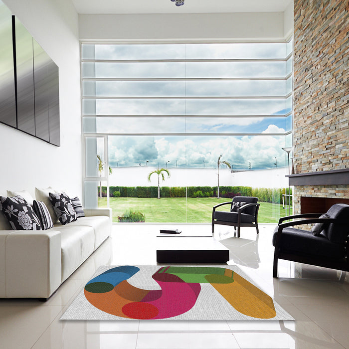 Square Machine Washable Transitional Brown Red Rug in a Living Room, wshpat2116