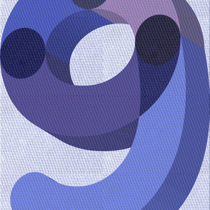 Patterned Jeans Blue Rug, pat2117blu