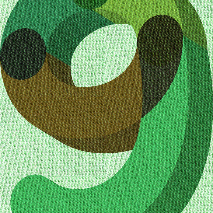 Patterned Green Rug, pat2117grn