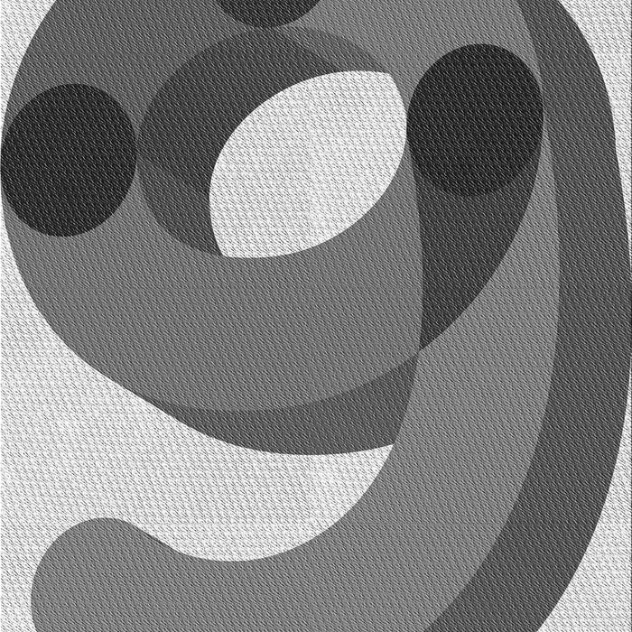 Machine Washable Transitional Cloud Gray Rug, wshpat2117gry