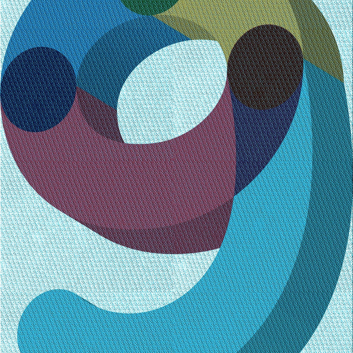 Patterned Blue Rug, pat2117lblu