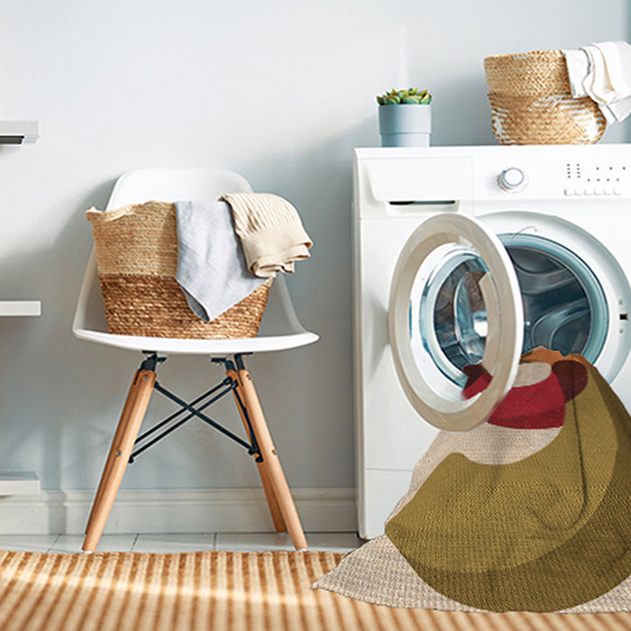Machine Washable Transitional Tomato Red Rug in a Washing Machine, wshpat2117org