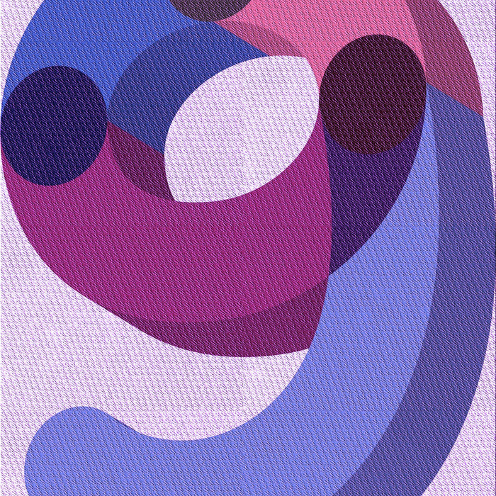 Machine Washable Transitional Bright Lilac Purple Rug, wshpat2117pur