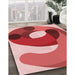 Machine Washable Transitional Light Coral Pink Rug in a Family Room, wshpat2117rd