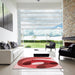 Machine Washable Transitional Light Coral Pink Rug in a Kitchen, wshpat2117rd