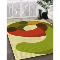 Patterned Saddle Brown Rug, pat2117yw