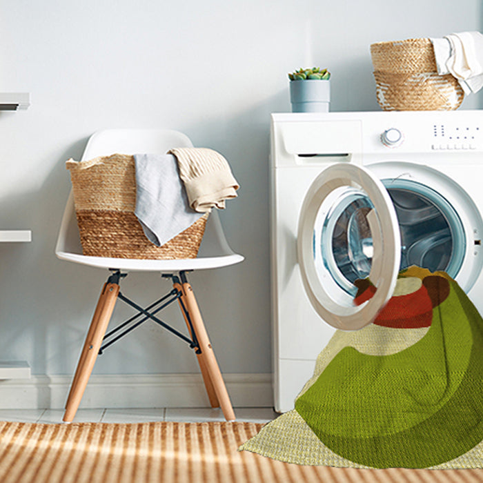 Machine Washable Transitional Saddle Brown Rug in a Washing Machine, wshpat2117yw