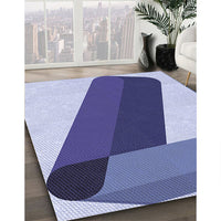 Patterned Sapphire Blue Rug, pat2118blu