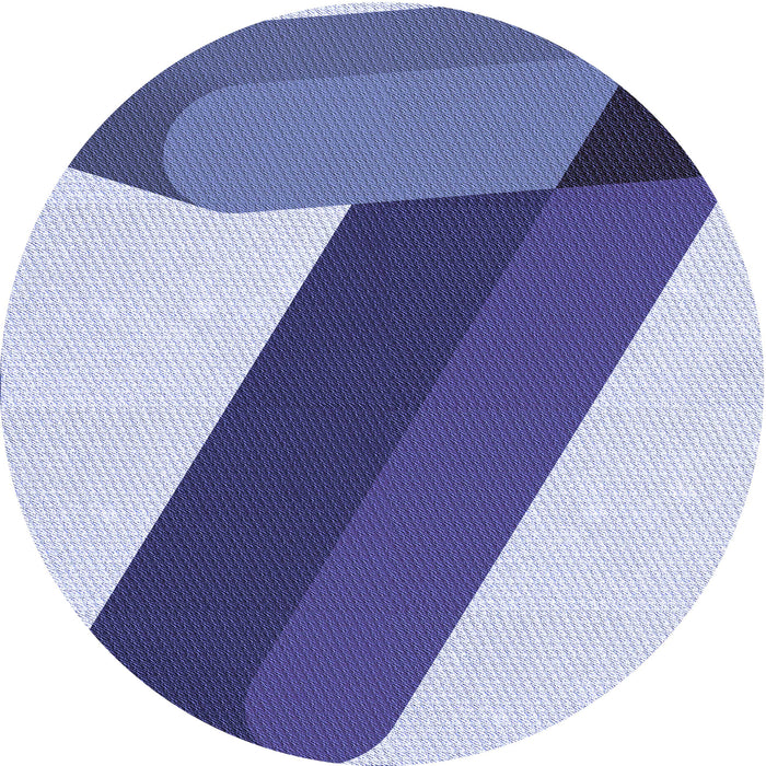 Square Patterned Sapphire Blue Rug, pat2118blu