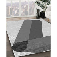 Patterned Platinum Silver Gray Rug, pat2118gry