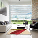 Square Patterned Red Rug in a Living Room, pat2118org
